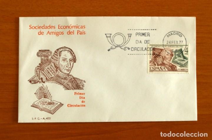 Sellos: Sobre el 1&ordm; Primer D&iacute;a de Circulaci&oacute;n-Sociedades Econ&oacute;micas Amigos del Pa&iacute;s -S.F.C.- A 477 -A&ntilde;o 1977
