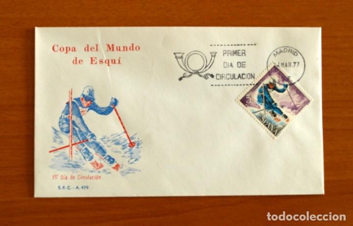 Sellos: Sobre el 1&ordm; Primer D&iacute;a de Circulaci&oacute;n - Copa del Mundo de Esqui - S.F.C. - A 479 - A&ntilde;o 1977