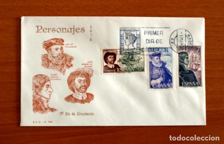 Briefmarken: Sobre el 1&ordm; Primer D&iacute;a de Circulaci&oacute;n - Personajes - S.F.C. - A 448 - A&ntilde;o 1976