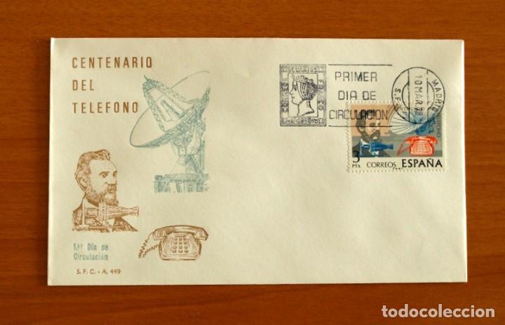 Selos: Sobre el 1&ordm; Primer D&iacute;a de Circulaci&oacute;n - Centenario del Telefono - S.F.C. - A 449 - A&ntilde;o 1976