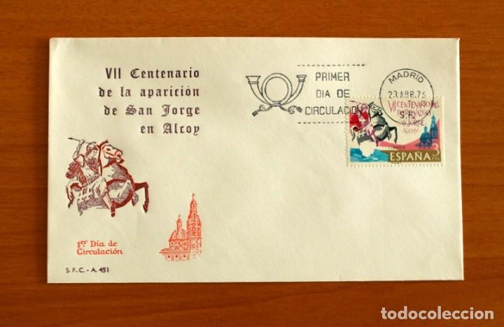 Briefmarken: Sobre el 1&ordm; Primer D&iacute;a de Circulaci&oacute;n - VII Centenario Aparici&oacute;n en Alcoy - S.F.C. - A 451 -A&ntilde;o 1976