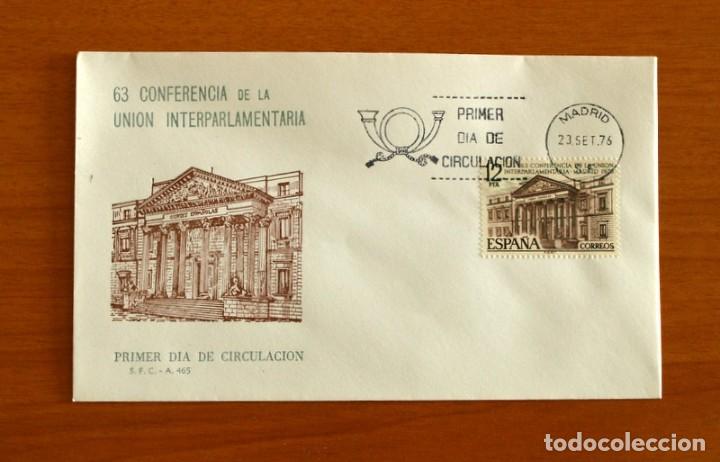 Briefmarken: Sobre el 1&ordm; Primer D&iacute;a de Circulaci&oacute;n - 63 Conferencia Interparlamentaria - S.F.C. - A 465 -A&ntilde;o 1976
