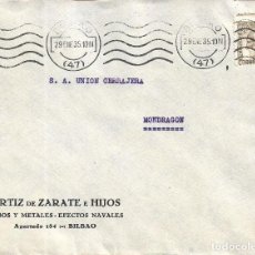 Sellos: VARIEDAD SANTIAGO RAMON Y CAJAL 1934 (EDIFIL 680) CARTA COMERCIAL ORTIZ DE ZARATE BILBAO-MONDRAGON. Lote 329702408