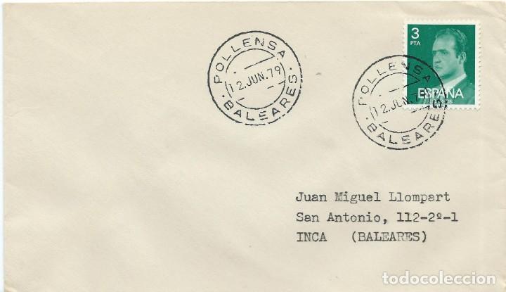 Sellos: 1979. SOBRE CIRCULADO DE POLLEN&Ccedil;A A INCA. MALLORCA. BALEARES. - Foto 1
