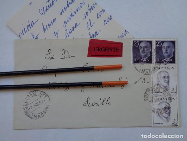 Sellos: CARTA CIRCULADA DESDE MADRID A SEVILLA, 1967 - Foto 1