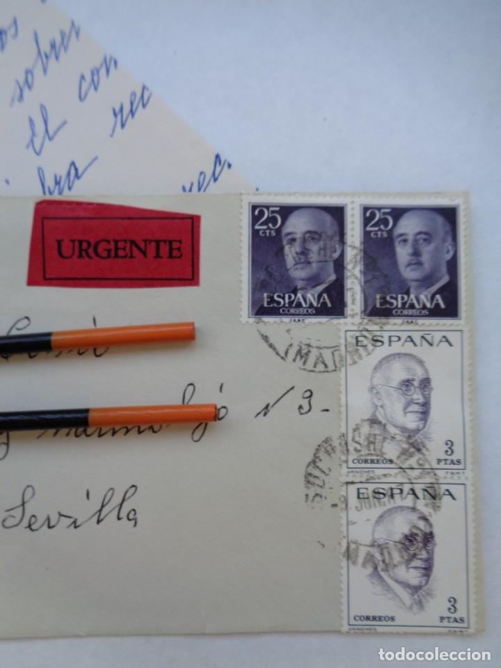 Sellos: CARTA CIRCULADA DESDE MADRID A SEVILLA, 1967 - Foto 2