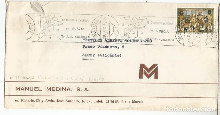 Sellos: MURCIA CC MAT RODILLO 1982 DISTRITOS POSTALES - Foto 1