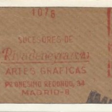 Timbres: 1989. MADRID. FRANQUEO MECÁNICO. FRAGMENTO. RIVADENEYRA S.A. ARTES GRÁFICAS. MÁQUINA 60.. Lote 340745738