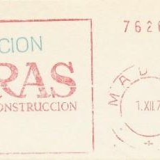 Timbres: 1976. MADRID. FRANQUEO MECÁNICO. FRAGMENTO. OBRAS. REVISTA DE CONSTRUCCIÓN. MÁQUINA 99.. Lote 340746448