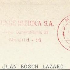 Sellos: 1978. MADRID. FRANQUEO MECÁNICO. FRAGMENTO. BUNGE IBÉRICA S.A. MÁQUINA 1236.. Lote 340755073