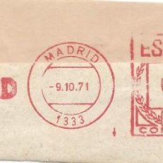 Sellos: 1971. MADRID. FRANQUEO MECÁNICO. FRAGMENTO. EDITORIAL MANGOLD. MÁQUINA 1333.. Lote 340757233