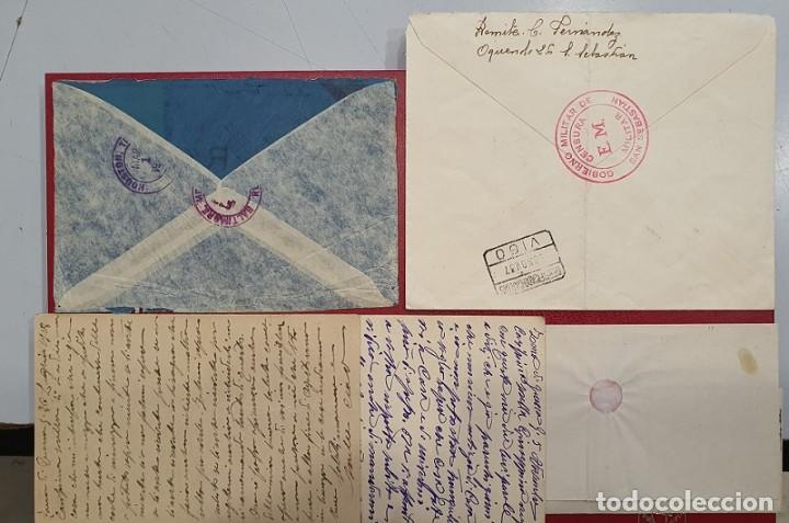 Sellos: ESPA&Ntilde;A E ITALIA. LOTE DE 3 CARTAS Y DOS POSTALES. - Foto 2