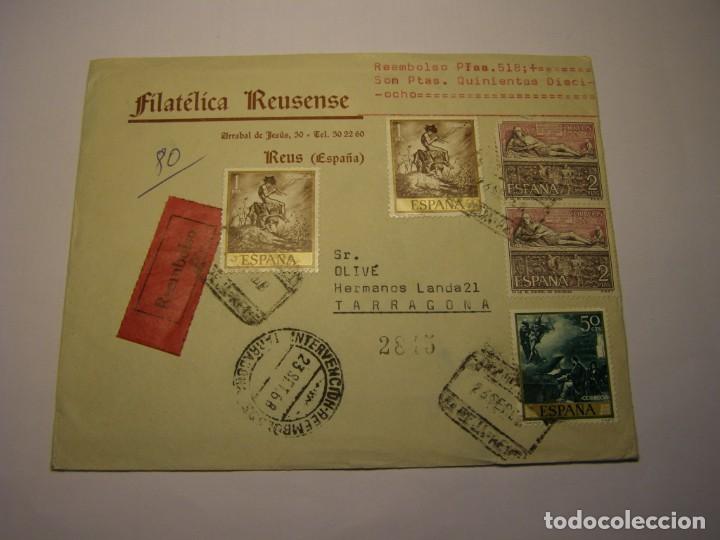 Francobolli: Sobre circulado Filatelia reusense, a&ntilde;o 1968, Reembolso.