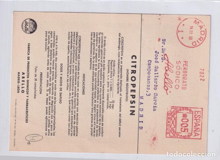 Francobolli: Publicidad farmacia citropepsin circulado con matasellos mec&aacute;nica.
