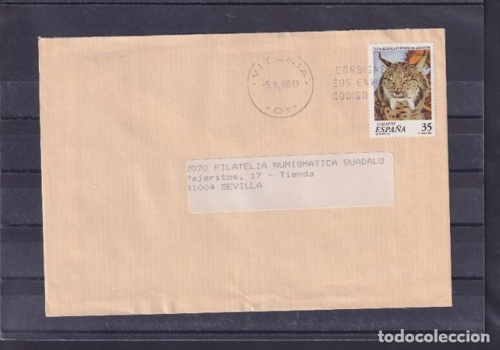 Sellos: -VITORIA -01 -, matasellos RODILLO, CONSIGNE EN / SUS ENVIOS EL / CODIGO POSTAL - Foto 1