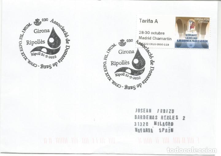 Francobolli: GIRONA RIPOLLES CC MAT DONACION DE SANGRE BLOOD DONORS