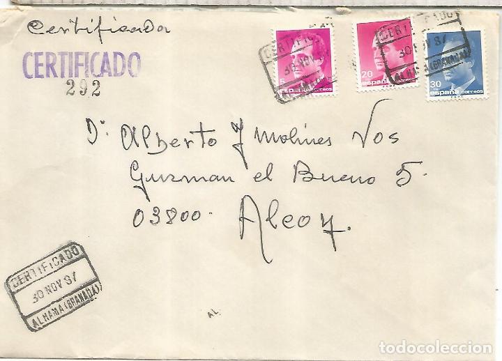 Sellos: ALHAMA GRANADA CERTIFICADA A ALCOY - Foto 1