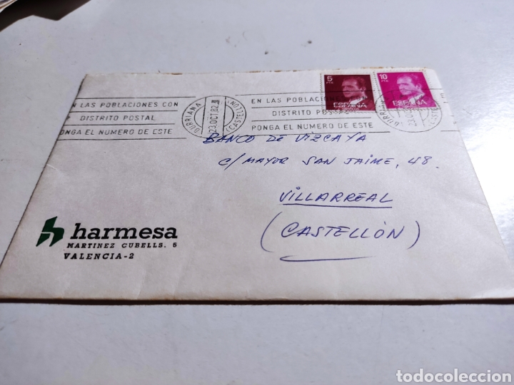 Sellos: Sobre circulado harmesa Valencia - Foto 1