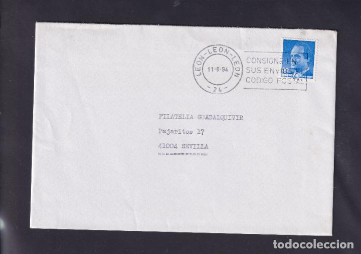 Sellos: -LEON - LEON - LEON - 24 -, matasellos RODILLO CONSIGNE EN / SUS ENVIOS EL / CODIGO POSTAL - Foto 1
