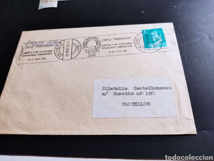 Stamps: Sobre circulado cu&ntilde;o Expo farmacia