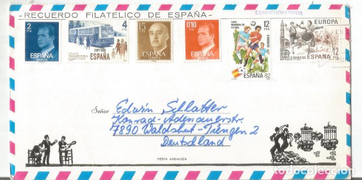 Briefmarken: SOBRE TURISTICO SELLOS EUROPA CEPT JOTA BAILE BUS FUTBOL