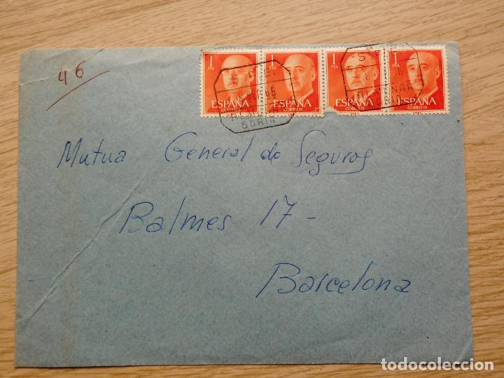 Selos: ANTIGUO SOBRE CIRCULADO ALMENAR SORIA 1966
