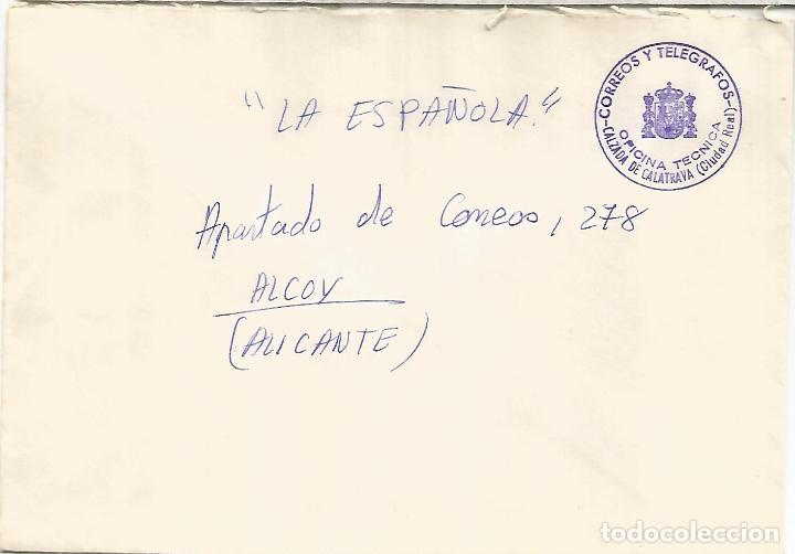 Briefmarken: CALZADA DE CALATRAVA CIUDAD REAL A ALCOY CC FRANQUICIA CORREOS