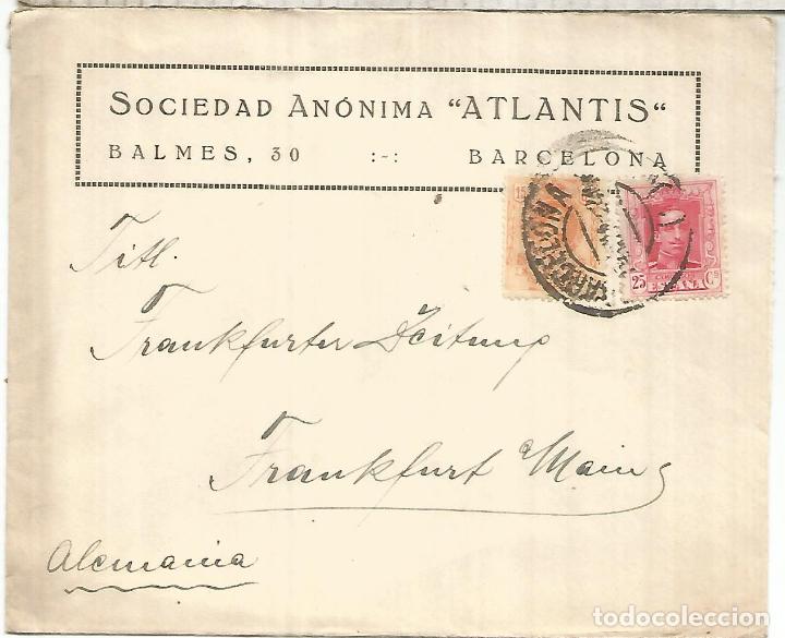 Sellos: ALFONSO XIII VAQUER + MEDALLON A FRANKFURT - Foto 1