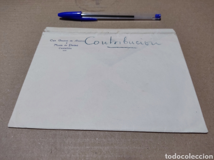 Sellos: Sobre Caja general de ahorros y Monte de Piedad, Castell&oacute;n