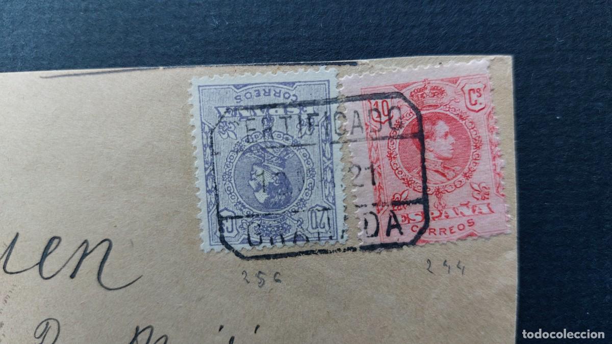 Sellos: SOBRE 1921 GRANADA A ROUEN (FRANCIA) CERTIFICADO - Foto 2