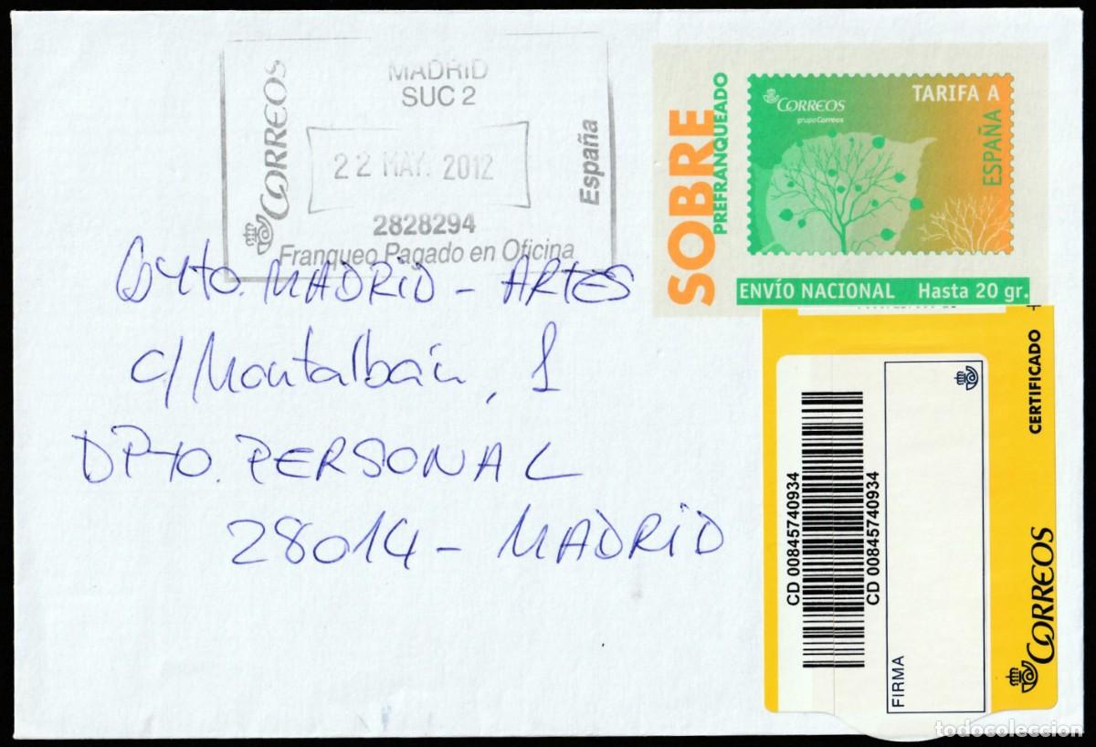Sellos: Sobre prefranqueado a&ntilde;o 2012 - Foto 1