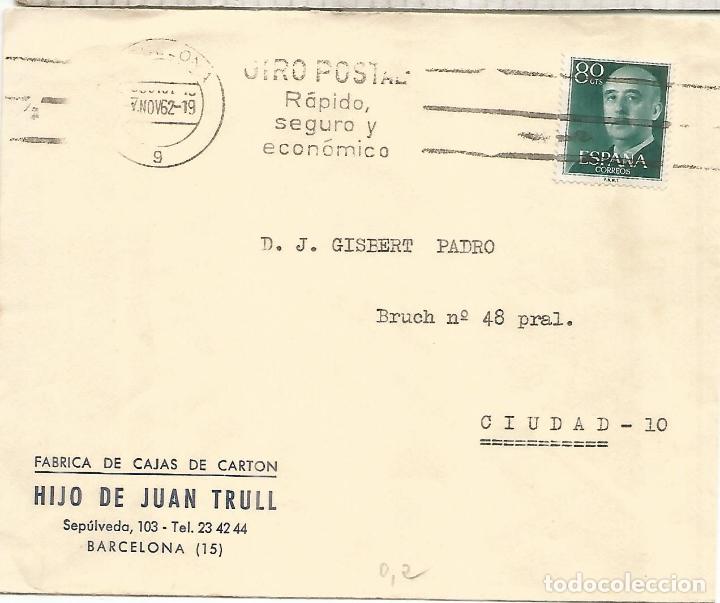 Sellos: CC CON MAT RODILLO GIRO BARCELONA 1962 - Foto 1