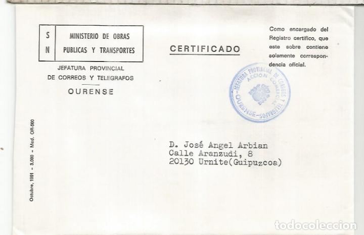 Sellos: OURENSE CC FRANQUICIA CORREOS ACCION COMERCIAL