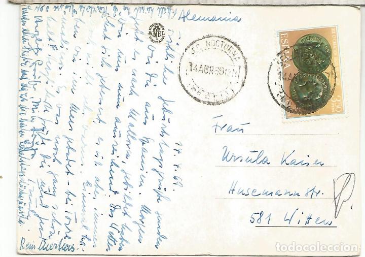 Sellos: POSTAL GRANADA CON MAT SECCION NOCTURNA 1969 - Foto 1