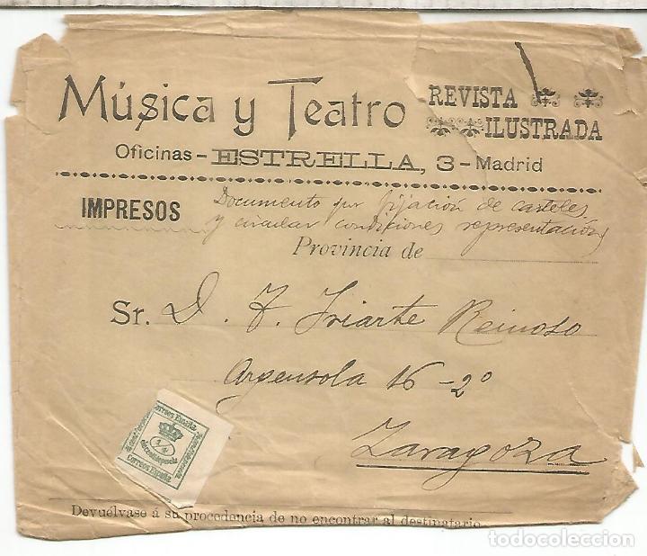 Sellos: MADRID ZARAGOZA IMPRESOS FRANQUEO CUARTILLO CON DEFECTOS - Foto 1