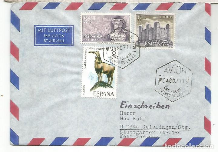 Francobolli: PUERTO D ELA LUZ LAS PALMAS CC CON MAT HEXAGONAL AVION MARIA PACHECO CASTILLO CASTLE CABRA GOT