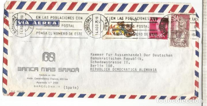 Francobolli: BARCELONA A RDA 1975 FRANQUEO 77 PTS AEREA