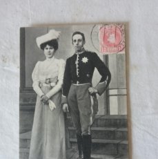 Sellos: TARJETA POSTAL DE S.M.D. ALFONSO XIII Y VICTORIA DE BATTEMBERG.1906.. Lote 402050019