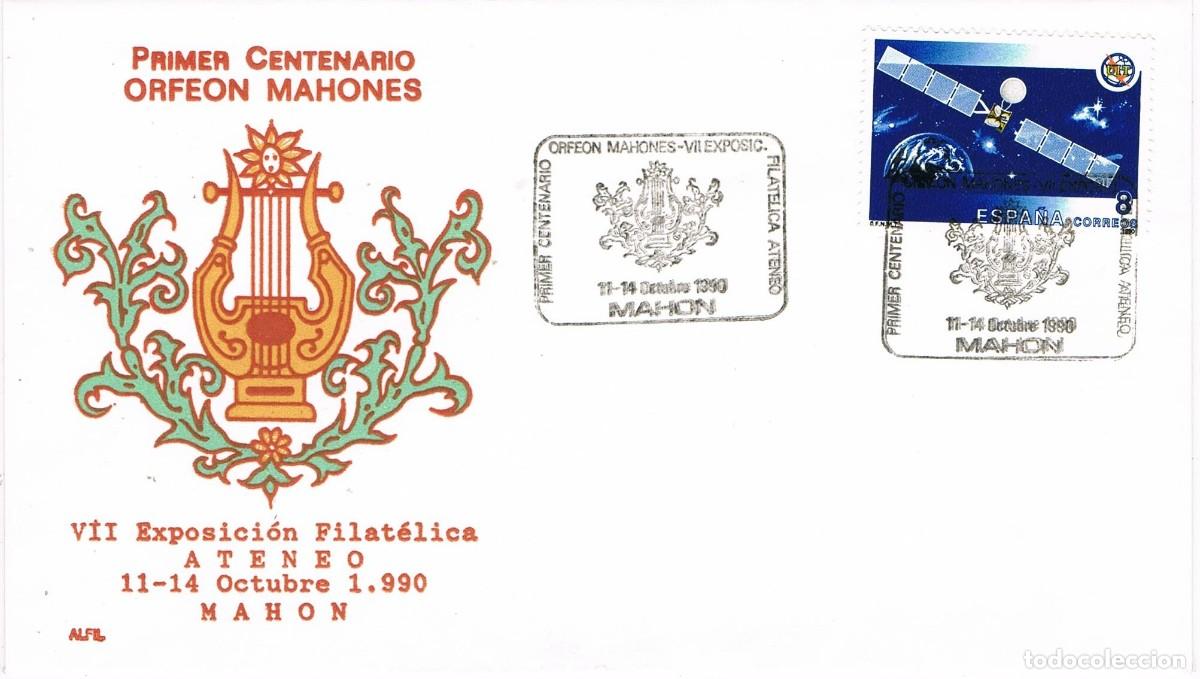 Francobolli: 1027. Carta MAHON (Baleares) 1990. yema Mudica. ORFEON MAHONES