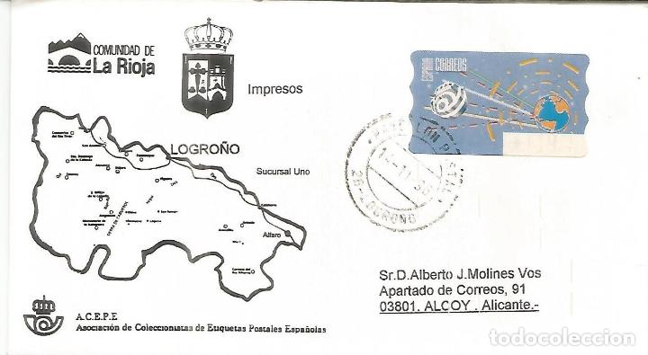 Sellos: LOGRO&Ntilde;O PABELLON POSTAL LA RIOJA CC CON ATM ESPACIO 1996 - Foto 1