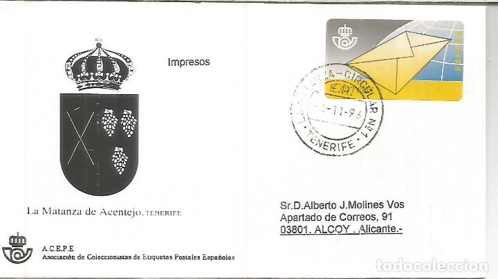 Briefmarken: TENERIFE CANARIAS ATM MT ER LA MATANZA CIRCULAR N 1