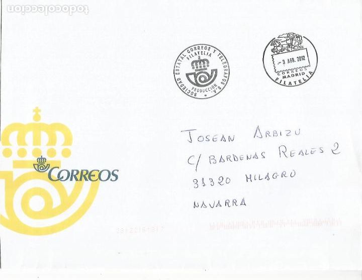 Stamps: SERVICIO FILATELICA CC 2012 FRANQUICIA