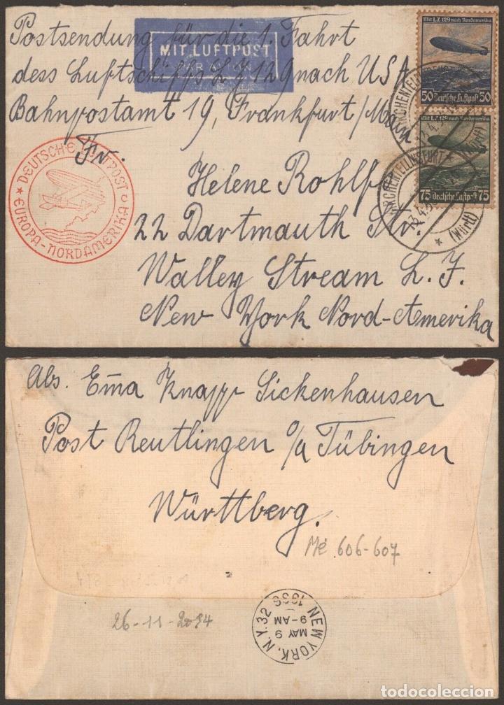 Selos: ALEMANIA A USA 1936 POR ZEPPELIN LZ 129