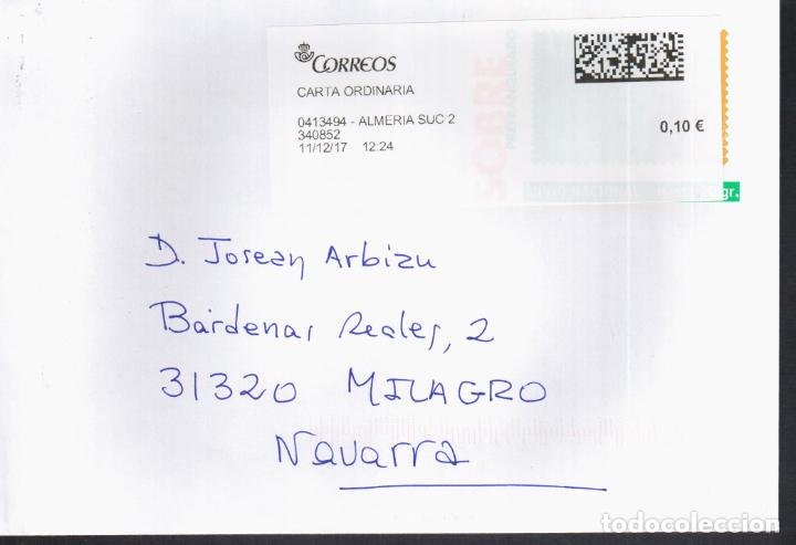 Sellos: ALMERIA SUC 2 ATM DATAMATRIX 2017 SOBRE NETERO POSTAL - Foto 1