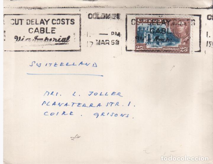 Selos: CEYLON CC CONMAT CABLE VIA IMPERIAL TELEGRAFO TELEGRAPH