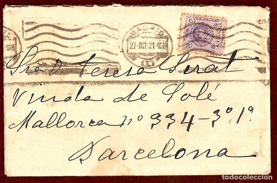 Sellos: n.&ordm; 273. Carta circulada de Madrid a Barcelona - Foto 1