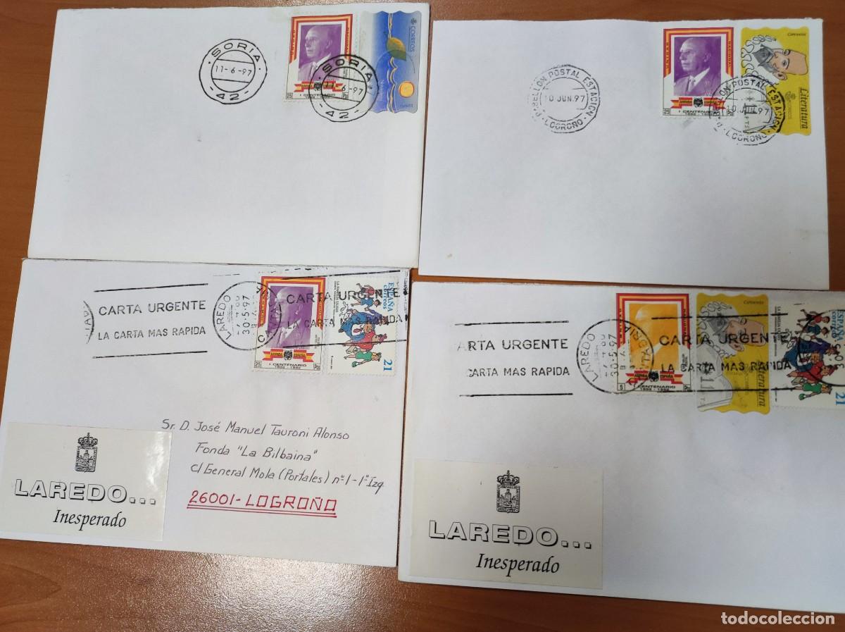 Sellos: 4 SOBRES CON MATASELLOS, NO TIENE DIRECCI&Oacute;N - Foto 1