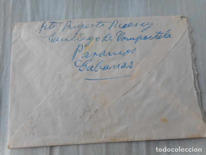 Sellos: ANTIGUO SOBRE CIRCULADO PARAMOS CORU&Ntilde;A 1968 - Foto 3