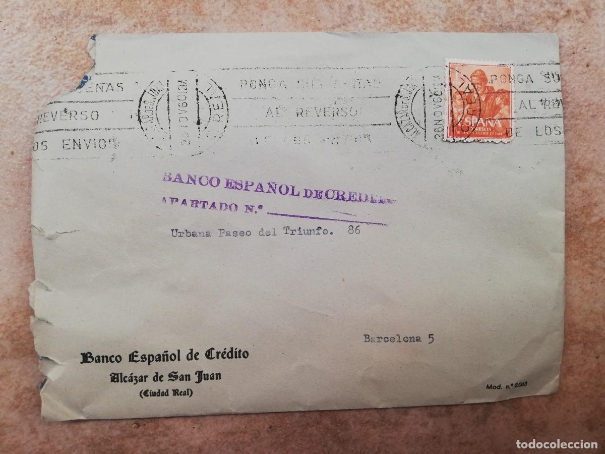 Briefmarken: Sobre circulado con matasellos Banco Espa&ntilde;ol de Cr&eacute;dito a&ntilde;os 60
