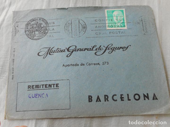 Sellos: ANTIGUO SOBRE MUTUA GENERAL SEGUROS CUENCA 1967 - Foto 1